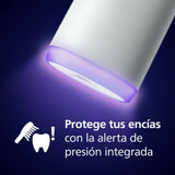 Philips Sonicare 6100 cepillo dental eléctrico, sónico con 2 modos de cepillado y 3 niveles de intensidad, EasyStart, estuche de viaje, blanco, HX7400/02 [Nueva Tecnología]