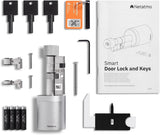 Netatmo Doorlock, Cerradura y Llaves Inteligentes, Acceso con Smartphone o Llave NFC segura, Compartir acceso con invitados, Cilindro europeo universal conectado EN15684, Bluetooth BLE cifrado, NDL-EC