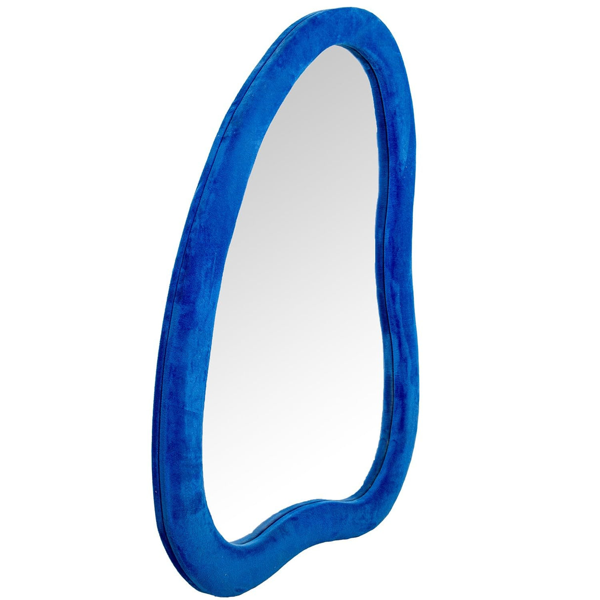 Espejo de pie con Forma de Madera DM y Terciopelo en Azul 68x4x90cm