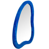 Espejo de pie con Forma de Madera DM y Terciopelo en Azul 68x4x90cm