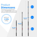 Neewer NW-7000 Brazo de Micrófono de Mano, Extensible de 3 Secciones con Adaptador de Tornillo de 3/8" & 3/8" a 5/8", Longitud Ajustable de 3 Pies a 8 Pies, Auxiliar