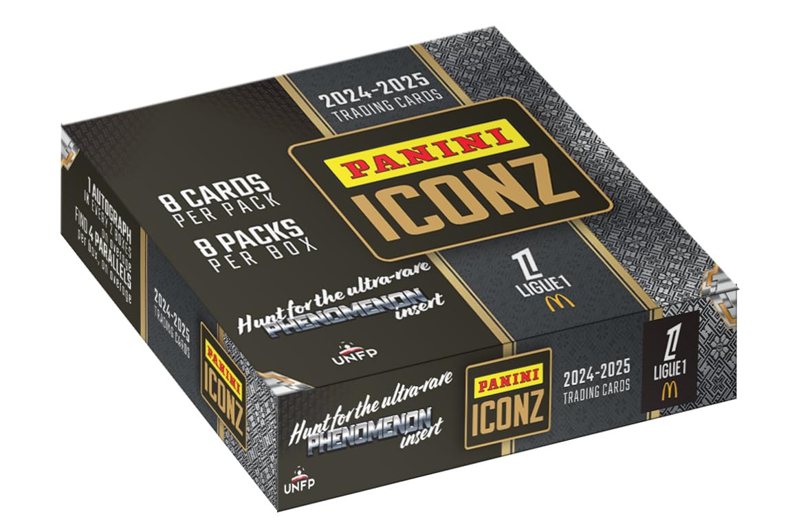 Panini Ligue 1 ICONZ Trading Cards-Caja (8 Tarjetas por Bolsillo) (005451BOX8)