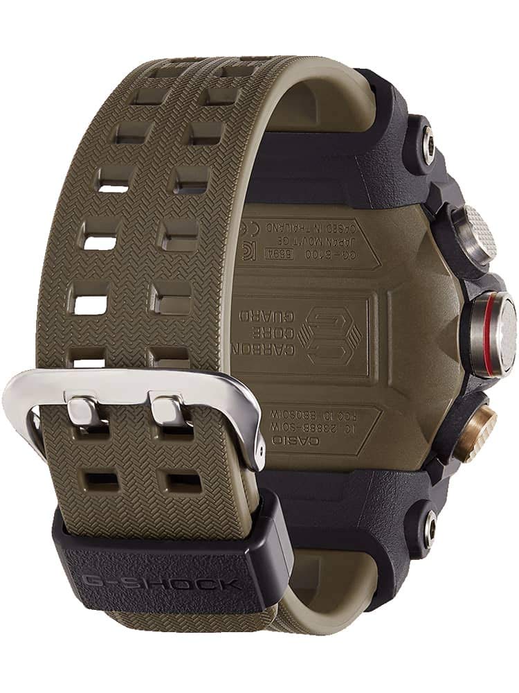Casio Reloj Cuarzo Hombre 43.00mm con dial Digital Negro y Correa de Resina Caqui GG-B100-1A3ER