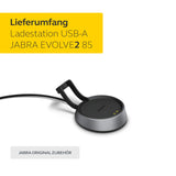 Jabra Evolve2 85 Soporte de Carga para Escritorio - Base de Carga para Auriculares USB-A - Negro