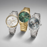 Tommy Hilfiger Reloj Analógico de Cuarzo Multifunción para Mujer con Correa de Acero Inoxidable Plateada - 1782745