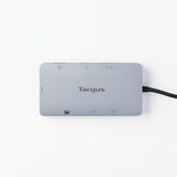 Targus Docking Station USB-C Dual HDMI 4K con Fuente de alimentación Pass-Thru de 100W, hub multipuerto Compatible con 2 monitores 4K UHD, estación Base – Gris, DOCK423EU