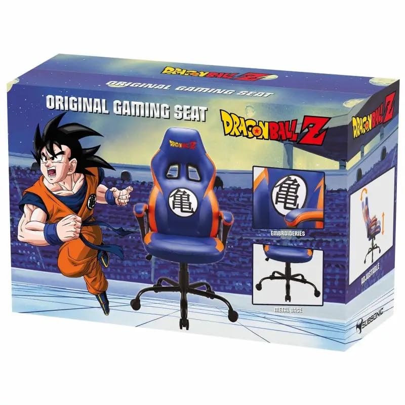 Subsonic Dragon Ball Z Silla de Metal para Videojuegos, Azul