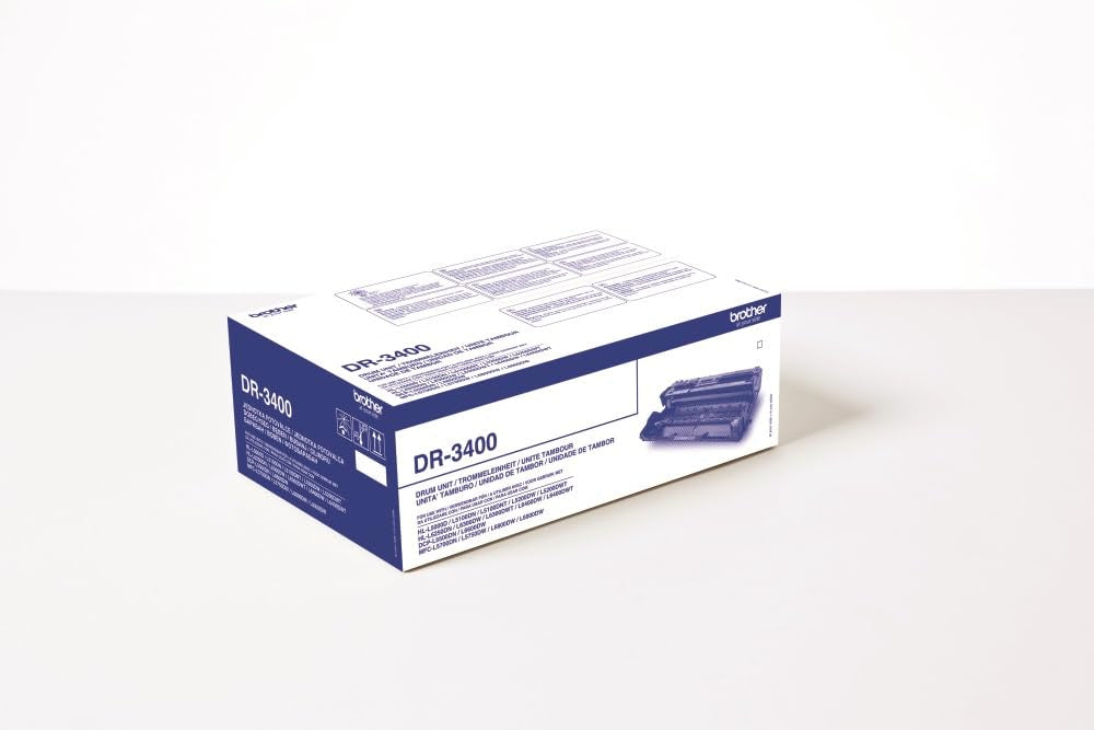 Brother DR3400 - Tambor para impresora (duración estimada: 30.000 páginas a 1 página por trabajo/ 50.000 páginas a 3 páginas por trabajo)