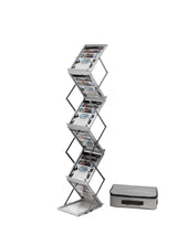 Deflecto - Expositor plegable (aluminio, con maleta de transporte, 6 niveles, A4)