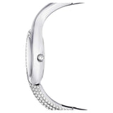 Swarovski Reloj Dextera Asymmetric, Fabricado en Suiza, Brazalete de Metal, Tono Plateado, Acero Inoxidable