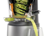 Kenwood PureJuice Pro JMP85.000SI, Extractor Zumo Verduras y Frutas con Recipiente para Pulpa y Jarra para Zumo, Tubo de Alimentación XL, Tapa Antigoteo, 230W, Plata