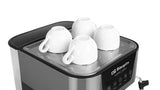 Orbegozo EX 6000, Cafetera express, 1050 W, depósito de agua extraíble 1,5 litros, 20 bar, panel control táctil, modos programados, café molido/monodosis, vaporizador, frontal inox, color plata