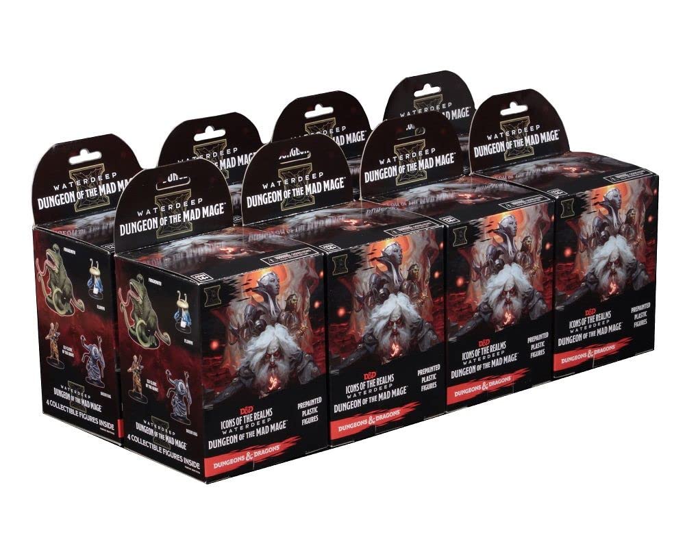 WizKids D&D Icons of The Realms: Waterdeep - Dungeon of The Mad Mage Booster Brick (8 Boosters), DND Miniatures