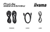 iiyama Monitor GB2445HSU-B2-23.8", IPS, 1920x1080/100Hz, 1H1DP, HAS