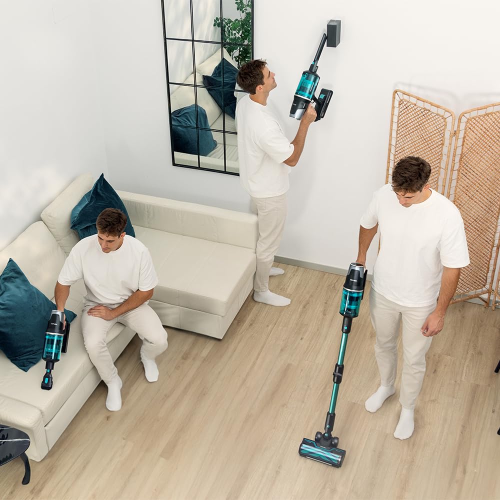 Cecotec Aspiradora sin Cable Escoba Vertical Conga Rockstar 9500 Lunar Pet Flex. 780W, 300aW, Potencia de Succión 30kPa, Autonomía 90mins, Cepillo Hairless, 4 Modos: Eco, Medio, Cepillo Mascotas