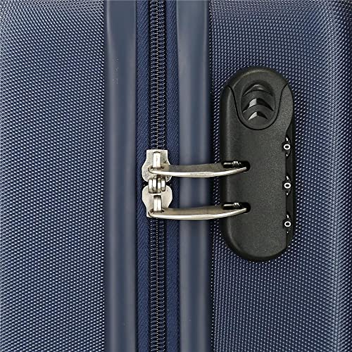 Pepe Jeans Tom Juego de maletas Azul 55/65 cms Rígida ABS Cierre de combinación lateral 56L 7,54 kgs 4 Ruedas equipaje mano