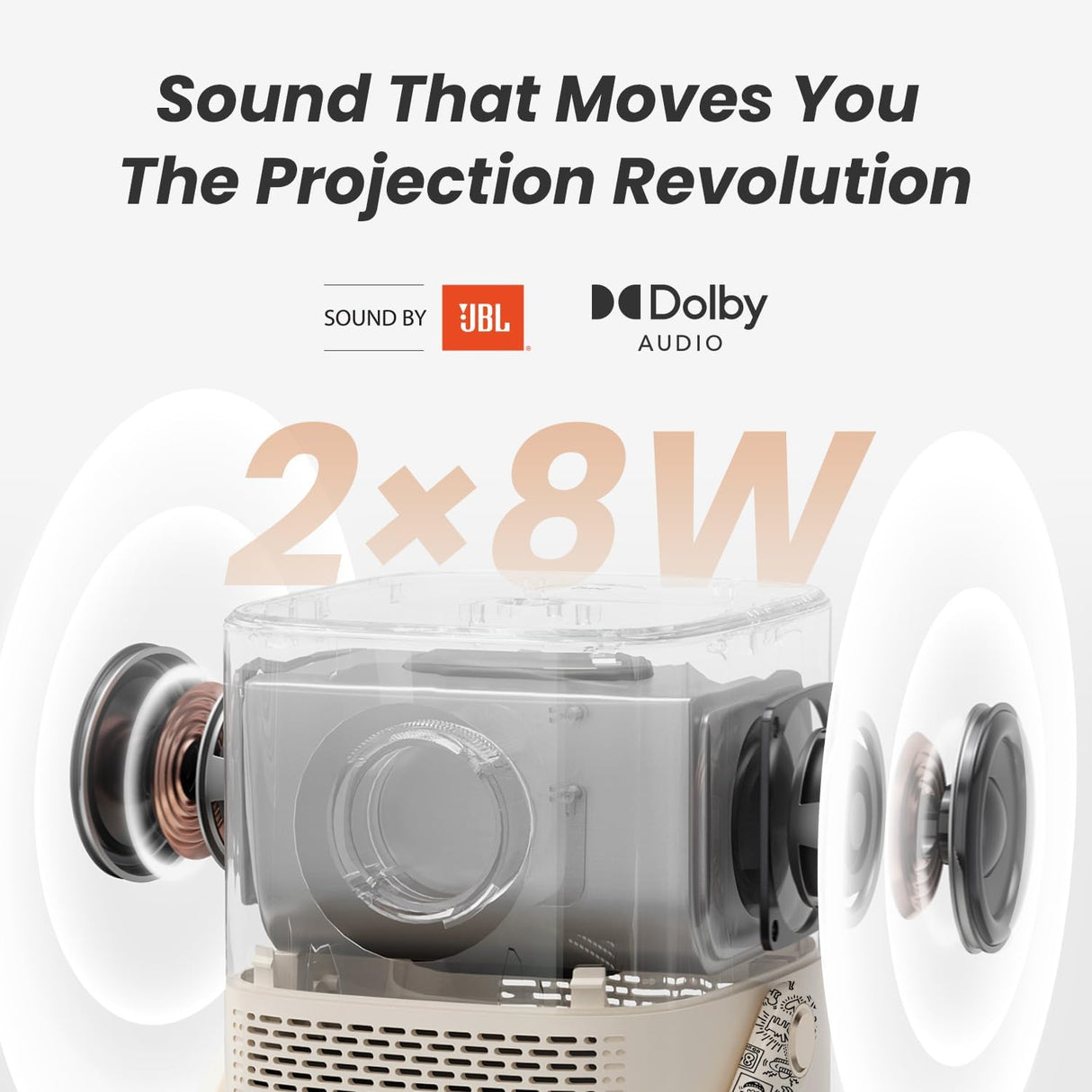 【Sound by J&Built-in Battery】 WiFi Bluetooth,Yaber T2 Proyector Full HD 1080P Nativo,Auto Enfoque/Keystone, 2,5H Vídeo Proyector Cine en Casa/Exterior para Movil/iOS/Android (K.H.)
