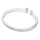 Swarovski Brazalete Mesmera Attract, Tallas mixtas, Blanco, Baño de rodio