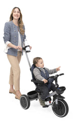 Chicco, 4in1 Trike Triciclo con Estructura de Metal, Ruedas Goma EVA, Cinturón de 4 Puntos, Manillar Telescópico y Capota Desmontable, Cochecito con Asiento Reversible, Cesta, Juguete 6 Meses - 5 Años