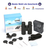 C-eagleeye Prismáticos HD para adultos y niños (12 x 32), IPx7, profesionales, resistentes al agua y a la niebla, ligeros, compactos y pequeños, para caza, senderismo, observación de aves, conciertos,