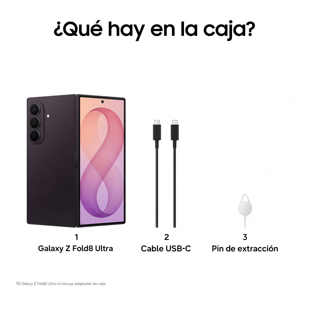 Samsung Galaxy Z Fold8 Ultra, 256 GB, Teléfono Móvil, Violeta Nocturno