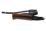 GEWA Correa para guitarra serie Prestige, cuero auténtico, ancho 85 mm, largo 103-139 cm, cierres de seguridad - cromados, marrón/negro - marrón/negro, 1 par de cierres de seguridad F&S incluidos