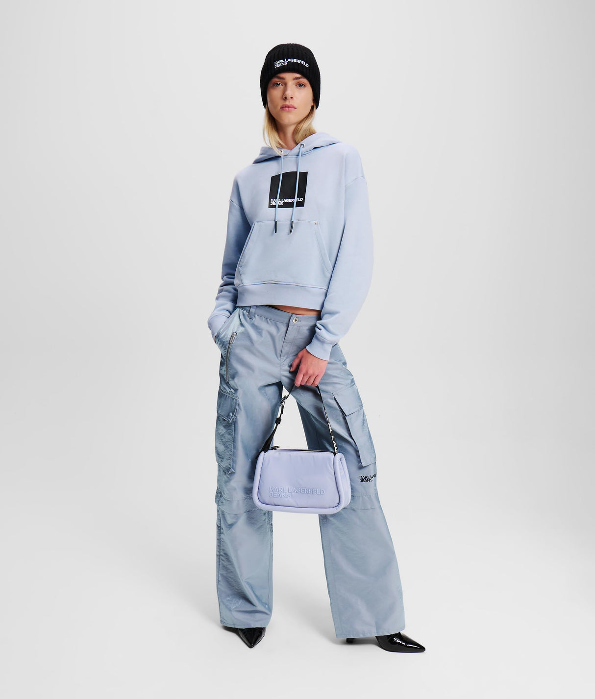 KARL LAGERFELD JEANS, para Mujer, Sudadera con Capucha con Logo Regular, Eventide, Extrapequeños