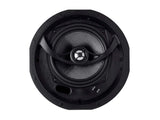 Monoprice Alpha - Altavoces de Techo de 2 vías – 6.5 Pulgadas (par) de Fibra de Carbono, Rejilla magnética pintable, más Fuerte con Menos Potencia, Negro/Blanco