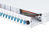 Digitus LWL - Caja de empalmes para 24 acoplamientos - LC - OS2 - 1HE 19" - Duplex multimodo - Con caja de empalmes - Montaje en rack