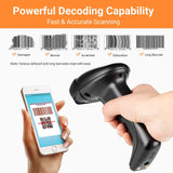 Tera Escáner de código de Barras 2D QR inalámbrico con Base de Carga USB Lector de códigos de Barras de Mano Escaneado rápido y preciso 2D QR 1D códigos de Barras 3en1, D6100-NEW