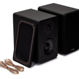 Aiwa SP-A100 Altavoces de estantería pasivos, Par de Altavoces de estantería,Hi-Fi Altavoz de 2 vías, 150W de Potencia, Woofer de 5.25", Bookself Speakers, con Sistema Reflex de Graves. Color: Negro