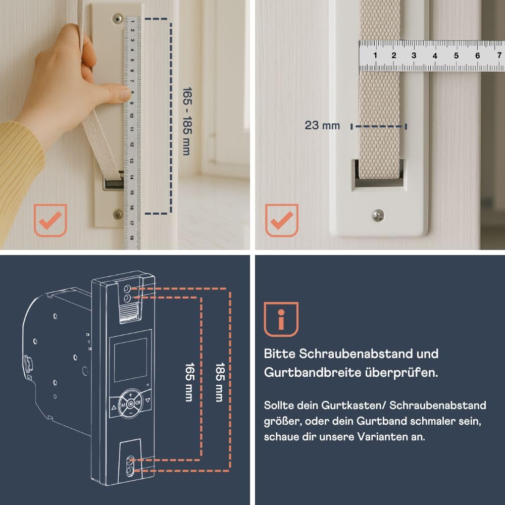 HOMEPILOT - RolloTron Premium Enrollador cinta eléctrico | Control conveniente persianas. Accesorio persianas Smart Home - ¡también apto instalaciones posteriores! Capacidad carga: 45 kg