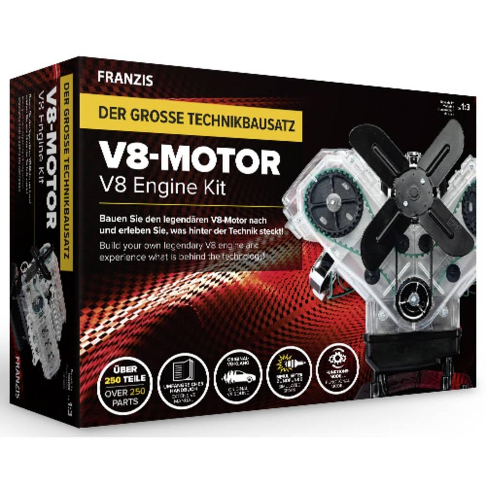 El gran motor V8 del kit de tecnología: ¡Construya el legendario motor V8 y experimente lo que hay detrás de la tecnología!