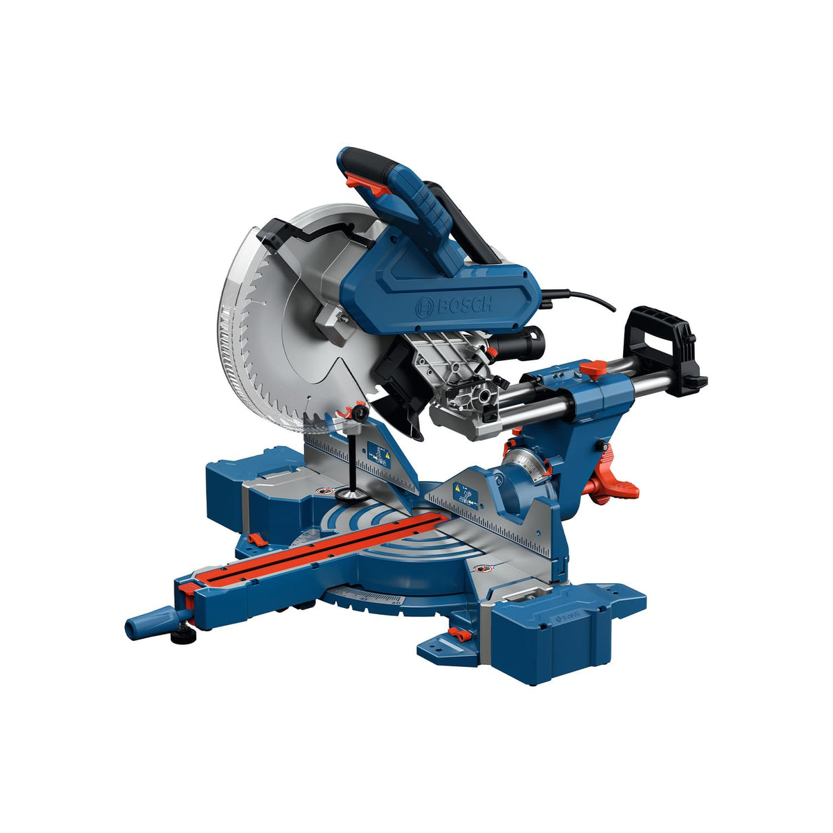 Bosch Professional sierra ingletadora con cable GCM 340-305 D (incl. regla, pinza de sujeción, saco para polvo, bloque de soporte, disco, llave)