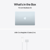 Apple MacBook Air de 15,3 Pulgadas con Chip M5: Pantalla Liquid Retina, CPU de 10 núcleos, GPU de 10 núcleos, 16 GB de Memoria unificada, 512GB de SSD, Wi-Fi 7,Teclado portugués; Azul Cielo
