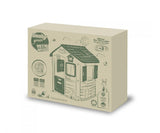 Smoby-Casita Infantil Jura Lodge Smoby Life- Material Reciclado (53%), 2 Ventanas y 2 Puertas de Entrada, Medidas (LxAnxAl): 115,4 x 123,3 x 132 cm. A Partir de 2 años (7600810503)