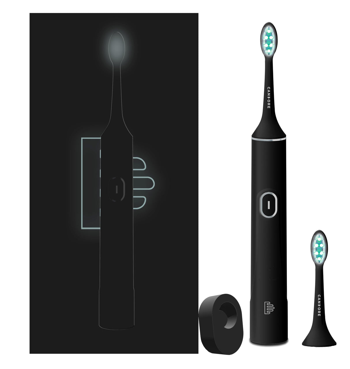 La Divergente - Cepillo de dientes eléctrico sónico con tecnología LED - Probado Antibacteriano por estudio - Batería de 1 mes - Mango suave Touch mínimo - Cepillado 3D Wavy - Silencioso <50dB