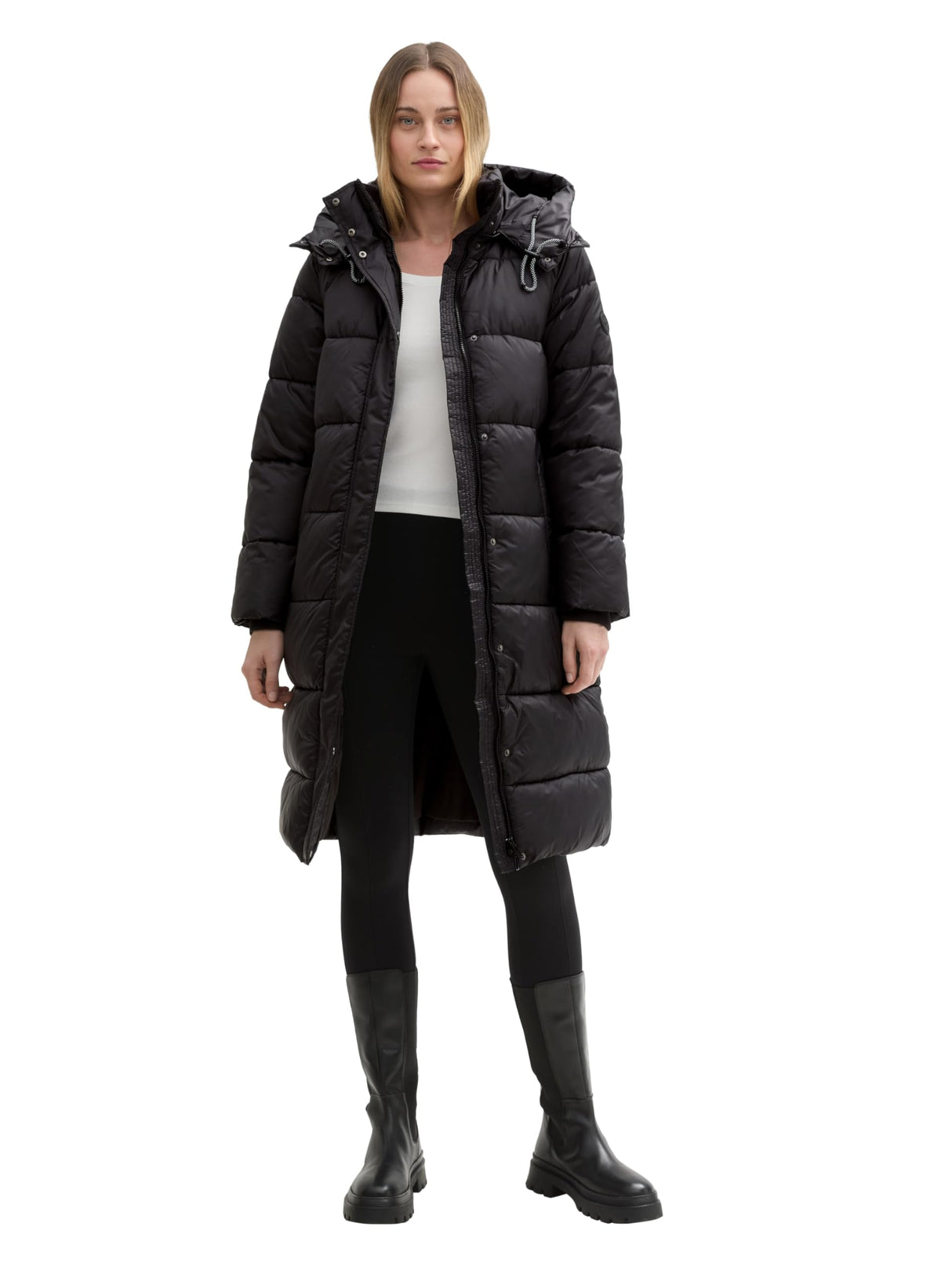 TOM TAILOR 1042917 Chaqueta, 14482-deep Black, M Mujeres