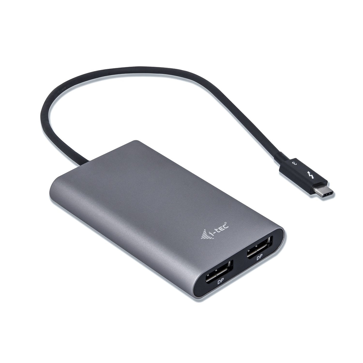i-tec 3 Dual DisplayPort Video Adaptador para Thunderbolt 3 2X 4K 60Hz para MacOS Windows, Thunderbolt 3 a 2X displayport Adaptador