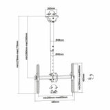 Aisens CT70TSLE-033 Soporte de Techo para TV de 37" a 70" VESA 600x400 Máx 50kg
