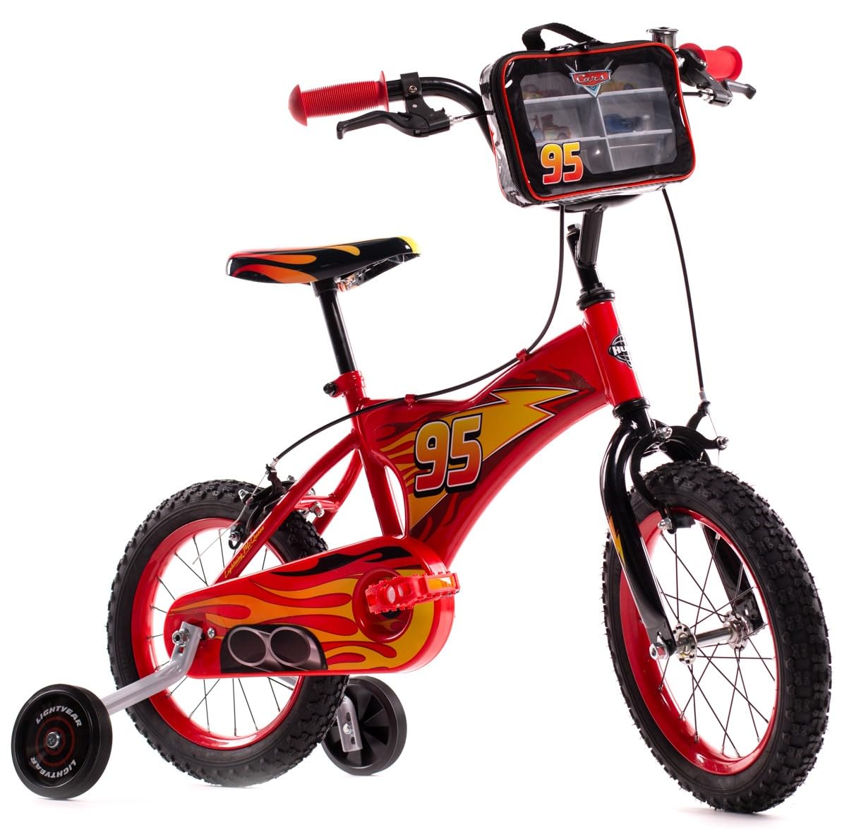 Huffy Bicicletta Pollici Bicicleta de 14 Pulgadas Disney Cars Luxury, Unisex-Baby, Rojo