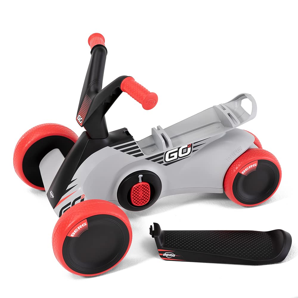 Berg GO² - Coche Antideslizante 2 en 1, tobogán y Rueda para niños, con Pedales Plegables, Juguete para niños a Partir de 10 Meses (SparX Rojo)
