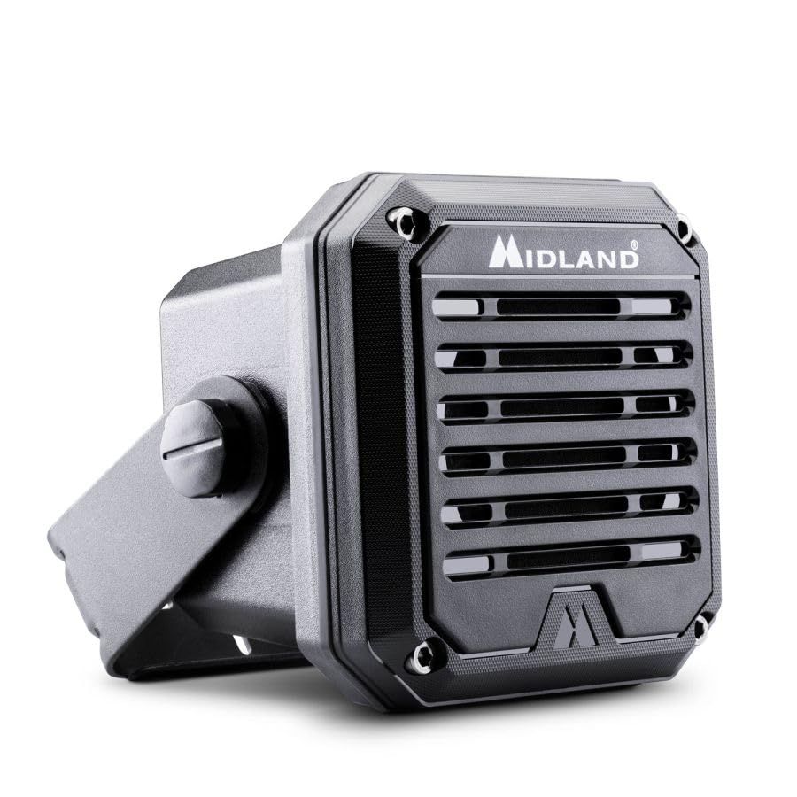 Midland - Altavoz Exterior AU50 Xtreme IP67 para Radio Coche, 20W de Potencia, Compatible con Emisora Radioaficionado y Radio CB, Impermeable y Duradero - Audio Premium para Todo Tipo de Condiciones