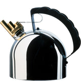 Alessi 9091 FM Tetera de Diseño con Silbato Melódico, Acero Inoxidable, Negro
