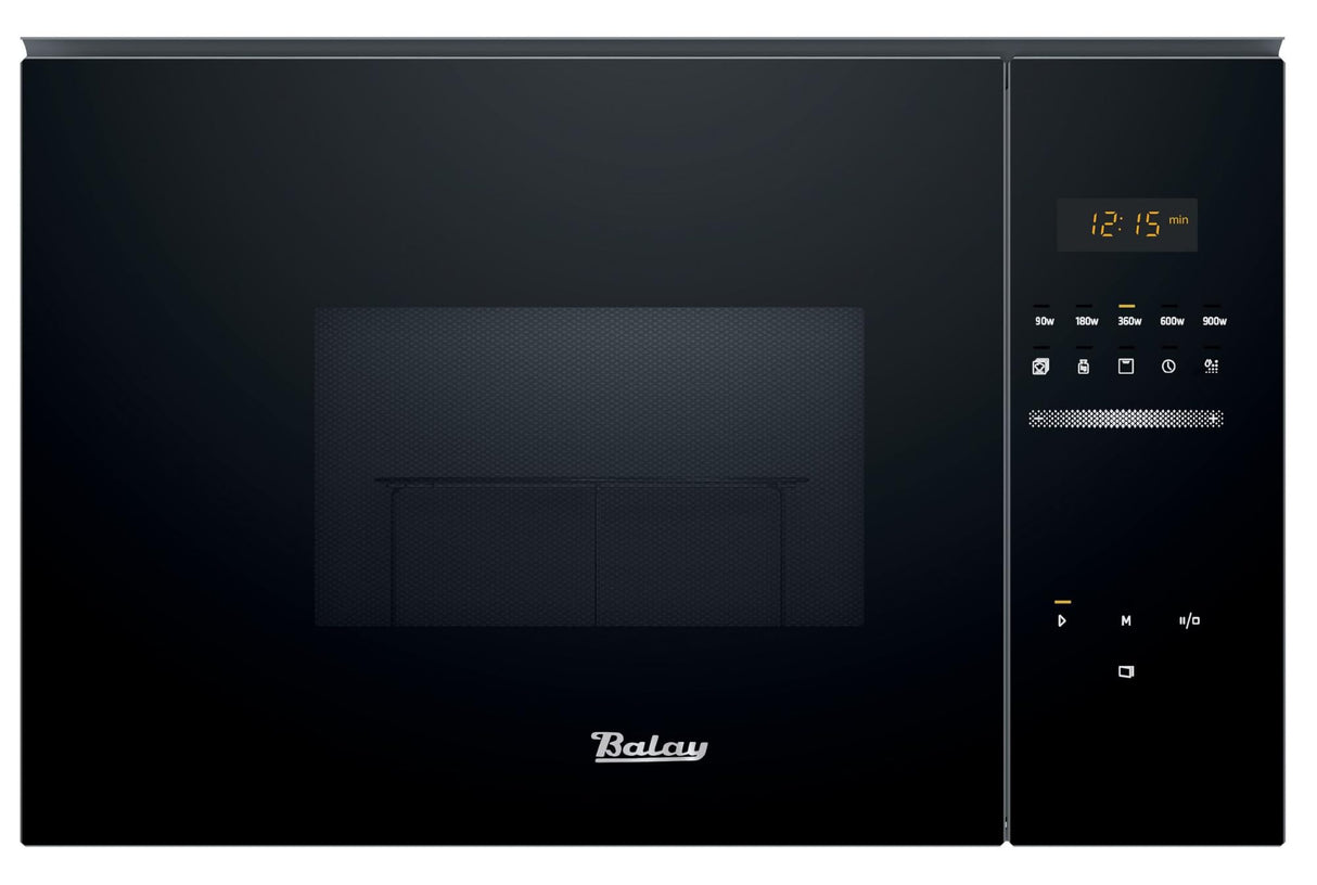 Balay 3CG5175N3 Microondas Integrable, 58 x 38 cm, 900 w, 25 l, Cristal Negro