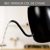 Krups Hervidor de agua de cuello de cisne, Versátil, Té, Café, Infusión, 8 temperaturas, Mantener caliente 30 min, Tapa extraíble, Café Control BW923810, Negro