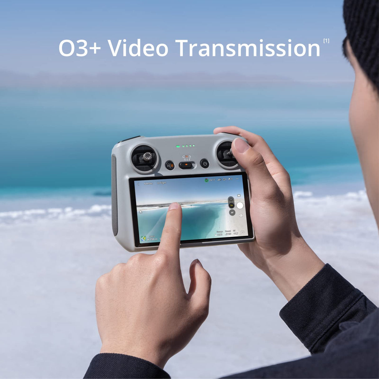 dji RC - Control Remoto para dji Mavic 3 Classic/dji Mavic 3/dji Mavic 3 Cine/dji Mini 3 Pro/dji Air 2S, Cuerpo Ligero, Pantalla FHD, 4 h de batería, palancas de Control de precisión, transmisión O3+
