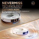 SHARK PowerDetect Robot Aspirador 2 en 1 y mopa, NeverTouch Pro 60 días autovacía, Auto-Recarga y autolimpiante Robot Aspirador con navegación 3D y LiDAR, NeverStuck Obstáculo Bypass, WiFi/App/Alexa,