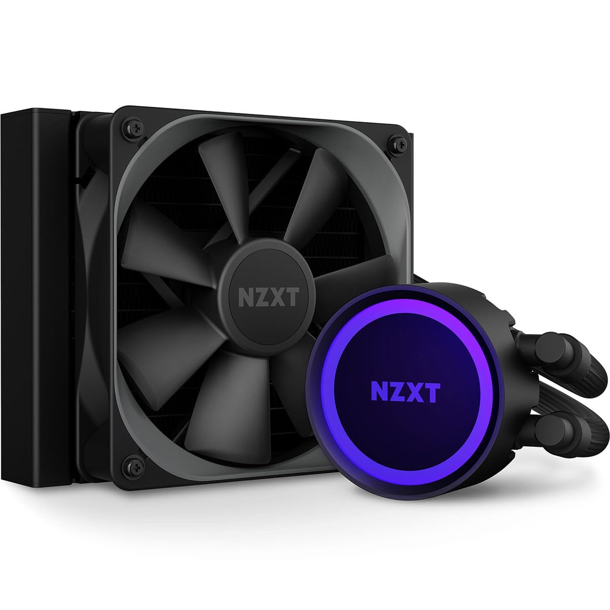 NZXT Kraken 120 - RL-KR120-B1 - Enfriador líquido de CPU AIO RGB - Silencioso y eficaz - Funcionamiento silencioso - LED RGB de anillo - Ventiladores de radiador Aer P de 120 mm (incluidos), color
