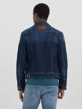 Replay Mv842j Aged Chaqueta Vaquera, 007 Dark Blue, L Hombres